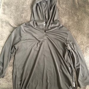 Hooded Long Sleeve Mesh Top